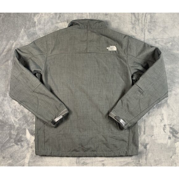 The North Face Full Zip Jacket Men’s L Dark Gray Rain Outdoor Embroidered Logo - Picture 3 of 12